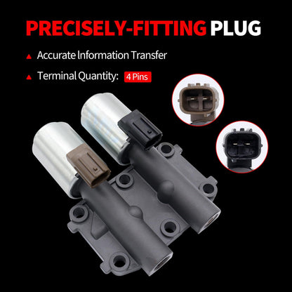 HiSport 28260-PRP-014 Transmission Dual Linear Solenoid Compatible with 2003-2007 Honda Accord CRV Acura L4 CR-V Acura RSX TSX Replacement for 98990B GEGT7610-262 90428C
