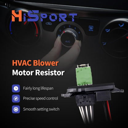 HiSport 89019100 HVAC Blower Motor Resistor Kit with Harness Compatible with Chevy Trailblazer EXT & GMC Envoy XL XUV & Buick Rainier & Isuzu Ascende & Oldsmobile Bravada Replaces 973-008, 973008