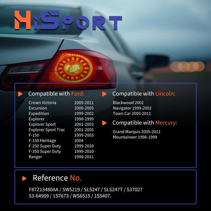 HiSport Brake Light Switch F87Z13480AA SLS247 Compatible with Ford Crown Victoria F-150 F-250 F-350 & Lincoln Blackwood Navigator Town Car & Mercury Grand Marquis Mountaineer