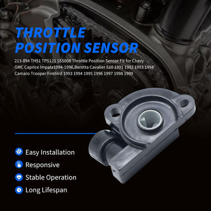 HiSport 213-894 Throttle Position Sensor Compatible with Chevy GMC Caprice Impala1994-1996,Beretta Cavalier S10 1991-1994,Camaro Trooper Firebird 1993-1999 Replacement for TH51 TPS121 5S500