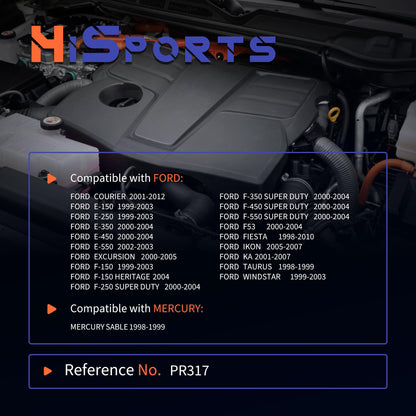 HiSport Fuel Injection Pressure Regulator PR317 Replacement for Ford Fiesta Ka Excursion Courier E-150 E-250 E350 E-450 E-550 F-150 F53 F-250 F-350 F-450 F-550 Windstar for Mercury Sable, 2.7 Bar