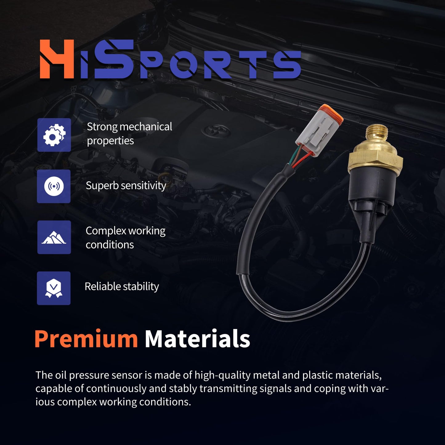 HiSport Oil Pressure Sensor Switch 1452862 Compatible with Volvo Scania 4-Series 114 124 DSC14 Truck 4PCS