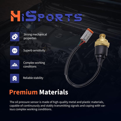 HiSport Oil Pressure Sensor Switch 1452862 Compatible with Volvo Scania 4-Series 114 124 DSC14 Truck 4PCS