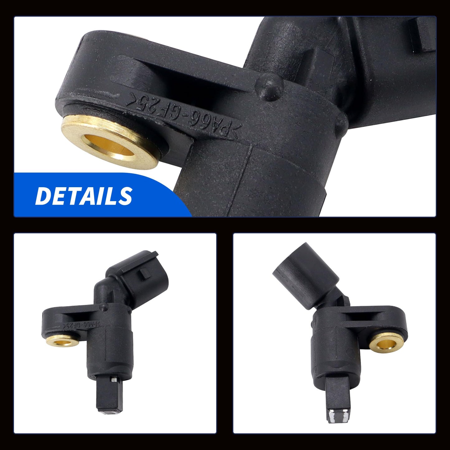 HiSport ABS Wheel Speed Sensor - Compatible with Audi TT Volkswagen Beetle Cabrio Carrado Derby Golf Jetta Passat Seat Leon Replacement 1J0927803 1J0927807B 1J0927804 ALS470 ALS522 ALS465