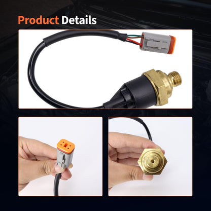 HiSport Oil Pressure Sensor Switch 1452862 Compatible with Volvo Scania 4-Series 114 124 DSC14 Truck 4PCS