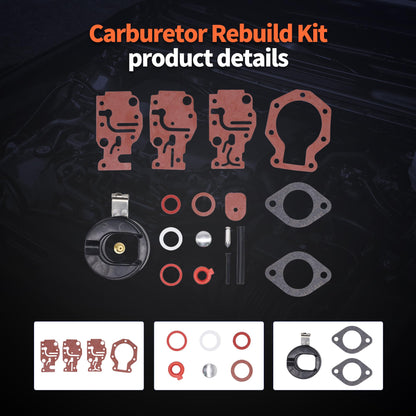 HiSport Carburetor Carb Repair Kit 439073 431897 18-7219 Replacement for Johnson Evinrude 6hp 8hp 9.9hp 15hp 20hp