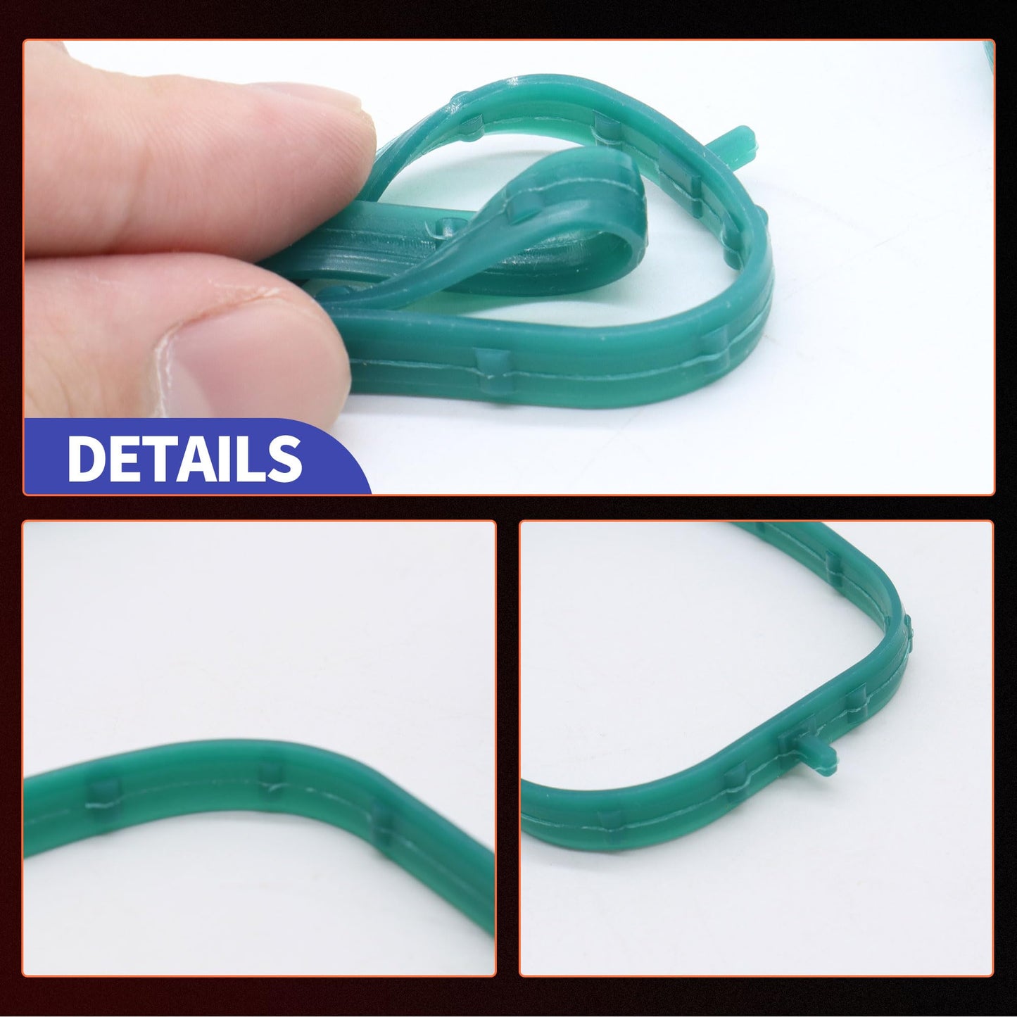 HiSport 8 PCS Engine Intake Manifold Gasket Runner Seals Compatible with GM Cadillac Chevrolet GMC Savana Sierra Silverado 1500 2500 3500 Yukon Camaro Corvette Escalade Replace 12626354