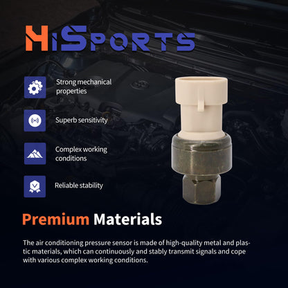 HiSport HVAC Pressure Switch - Compatible with Freightliner 122SD 114SD M2 106 Western Star 4700SB 4700SF 4800SB Replaces SW 11204C