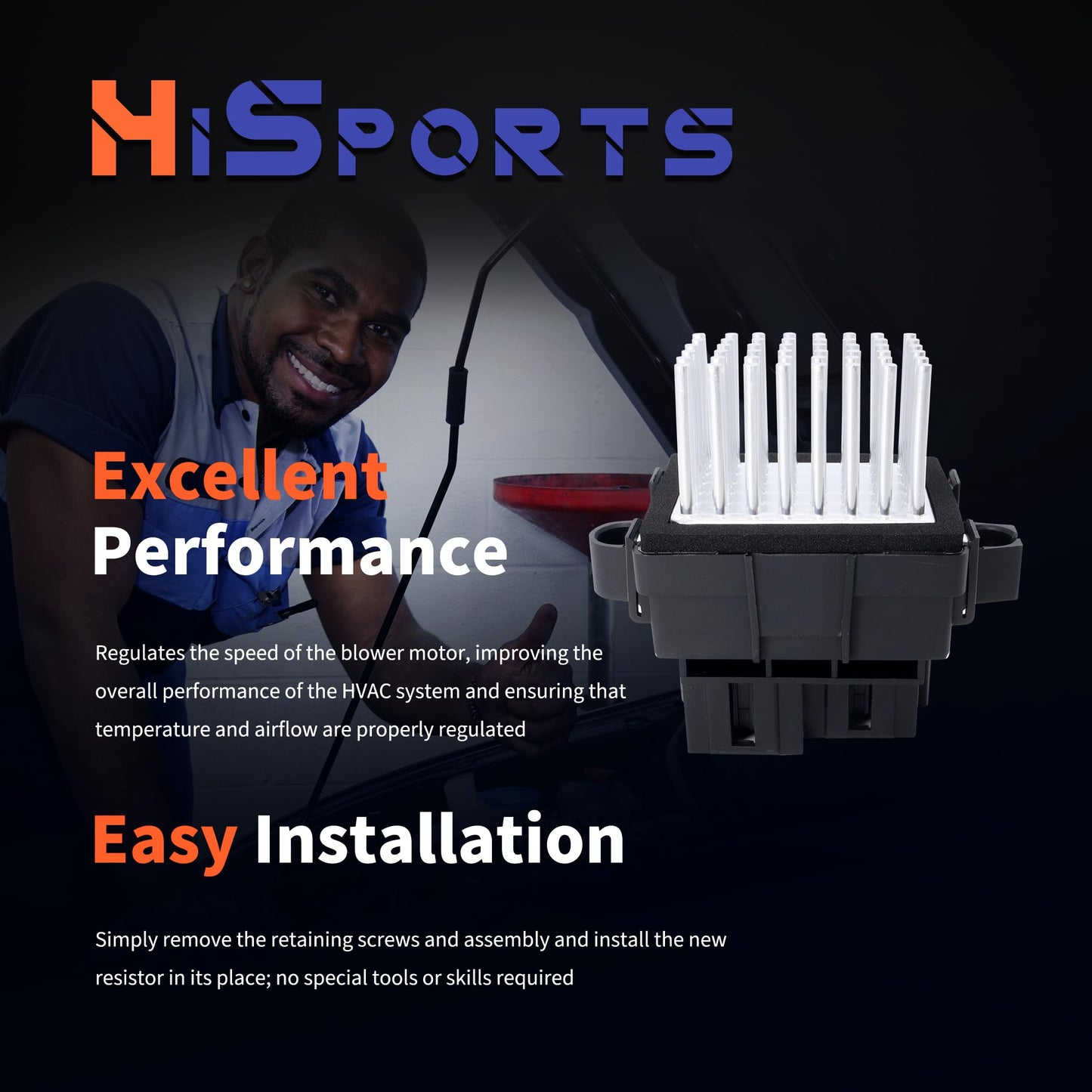 HiSport AC Heater Blower Motor Resistor 973-420 4P1594 Compatible with Chrysler 300, Pacifica, Town & Country, Dodge Charger, Durango, Grand Caravan, Magnum, Jeep Grand Cherokee