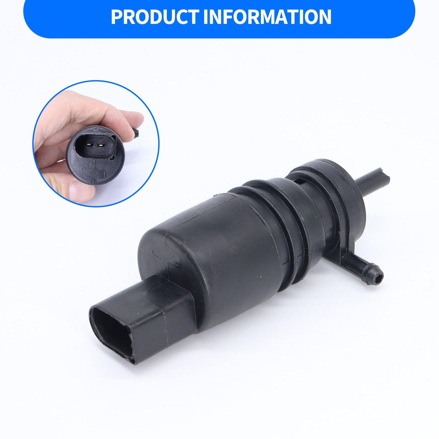 HiSport 68071576AA Windshield Washer Pump with Grommet - Compatible with Ram 1500 2500 3500 4000 4500 5500 Chrysler 200 Dodge Dart Ram 1500 Ram 2500 Ram 3500 2009-2018