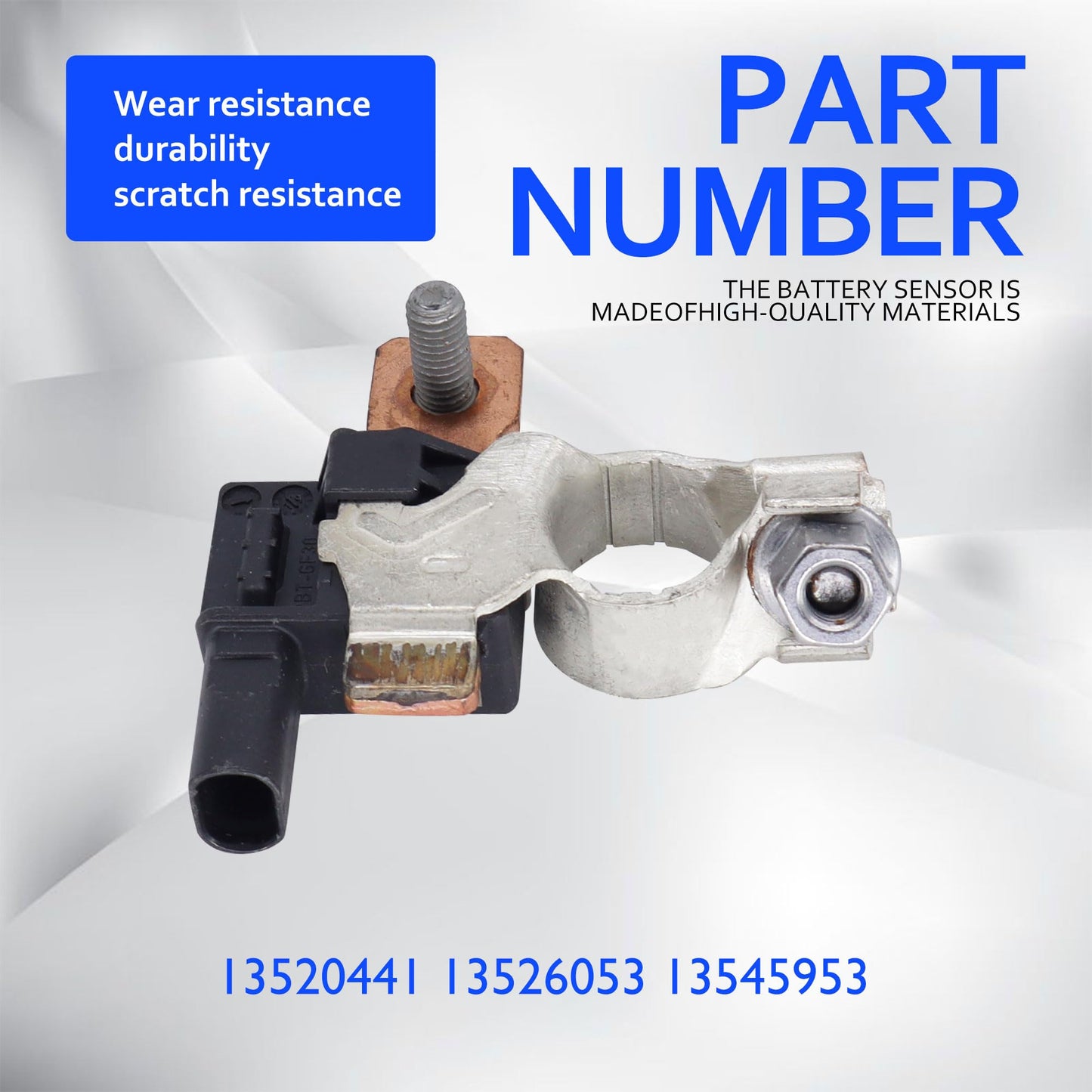 HiSport Battery Sensor - Compatible with Buick Cadillac Chevy GMC 2018 2019 2020 2021 2022 2023 - Replace 13545953 13526053