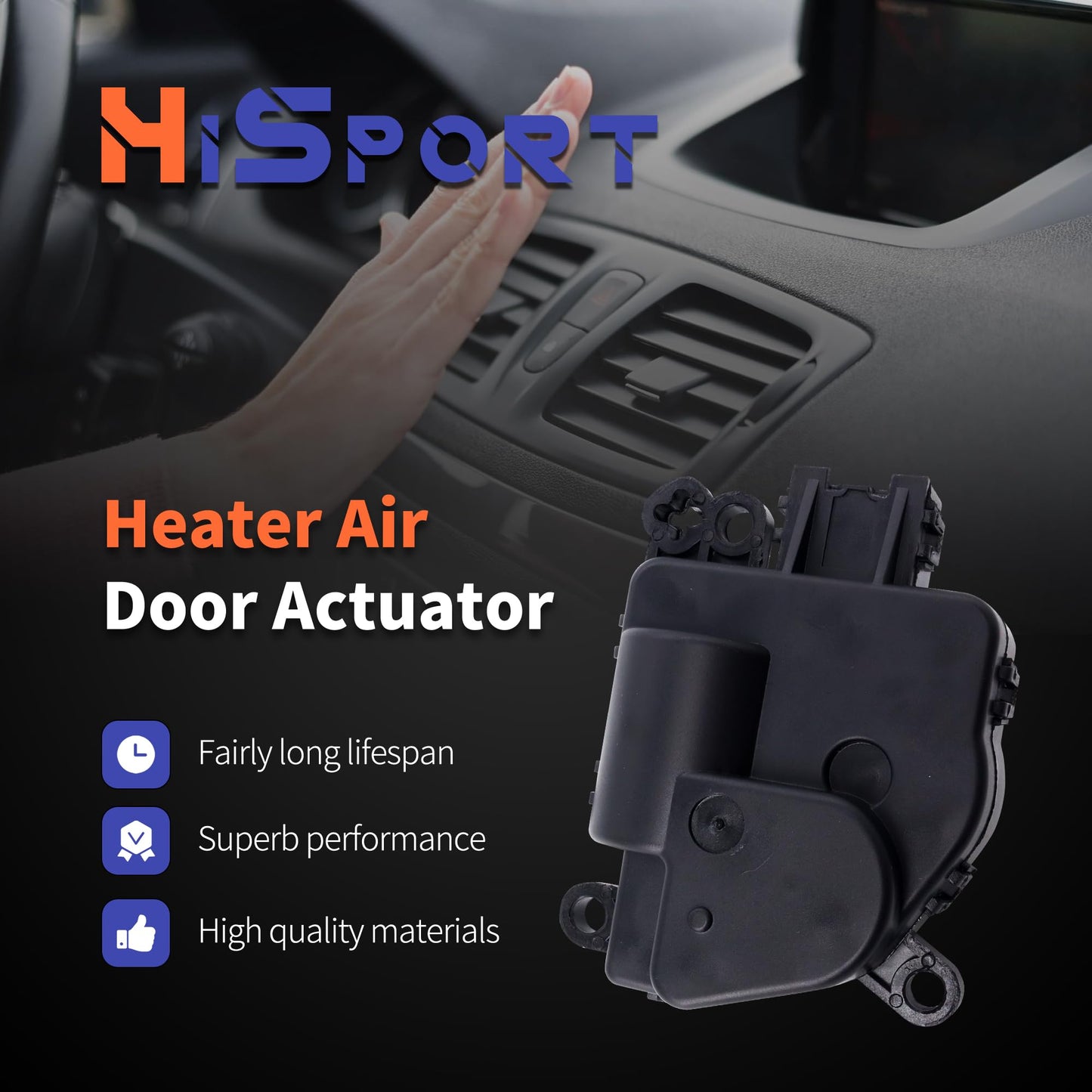 HiSport HVAC Blend Door Actuator 604-024 - Compatible with Chrysler 300 Town & Country Compatible with Dodge Challenger Charger Grand Caravan Dakota Magnum 2008-2019