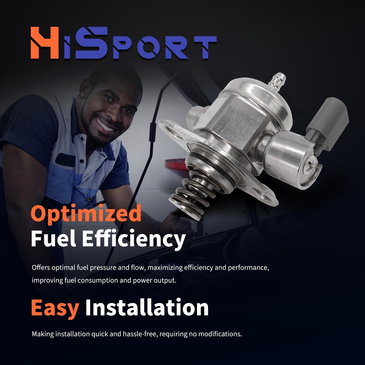 HiSport High Pressure Fuel Pump with Bolts 06H127025N 06H127025E 0261520472 Compatible with Audi A3 Q3 TT, Replacement for Volkswagen Beetle CC EOS GTI Jetta Passat 2010, Tiguan limited