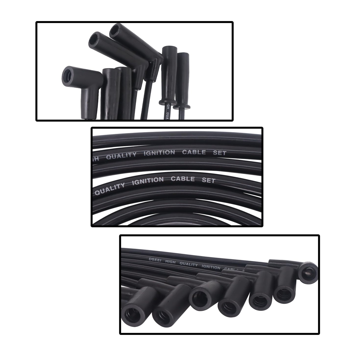 HiSport Spark Plug Wire Set 671-6128 Compatible with Jeep Wrangler Cherokee Grand Cherokee 1991-1999 4.0L 6 CYL Replacement for 6716128