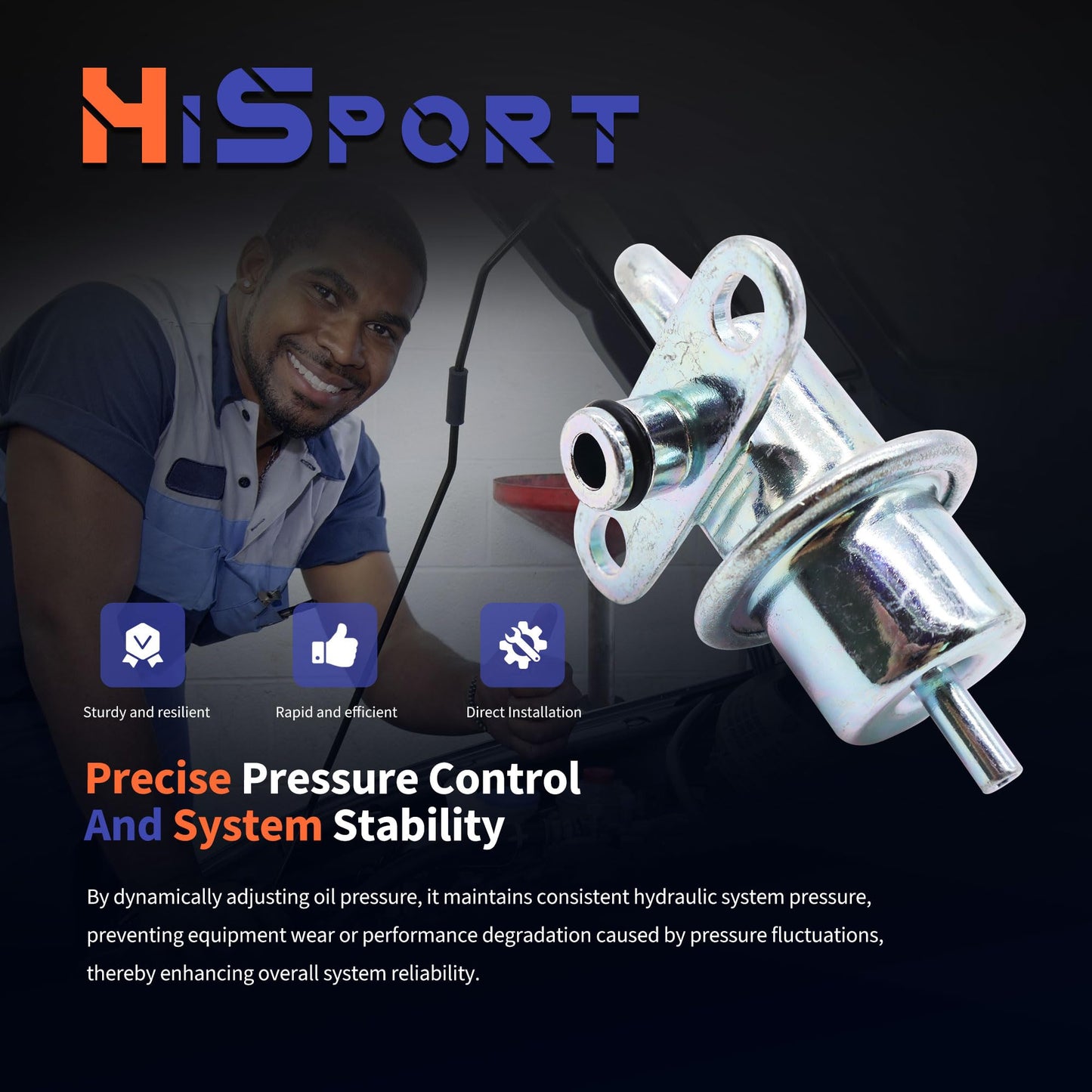 HiSport Fuel Injection Pressure Regulator 23280-62030 Compatible with Toyota 4Runner 1996-2002, Tacoma 1995-2004, T100 1995-1998, Tundra 2000-2004