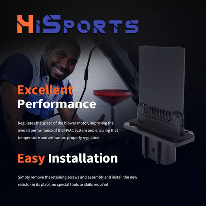 HiSport HVAC Fan Blower Motor Resistor Compatible with Ford Escape Expedition F150 F250 F350 F450 F550 & Lincoln Mark LT& Mercury Mariner Montego Monterey Replaces 3F2Z-18591-AA YH-1715