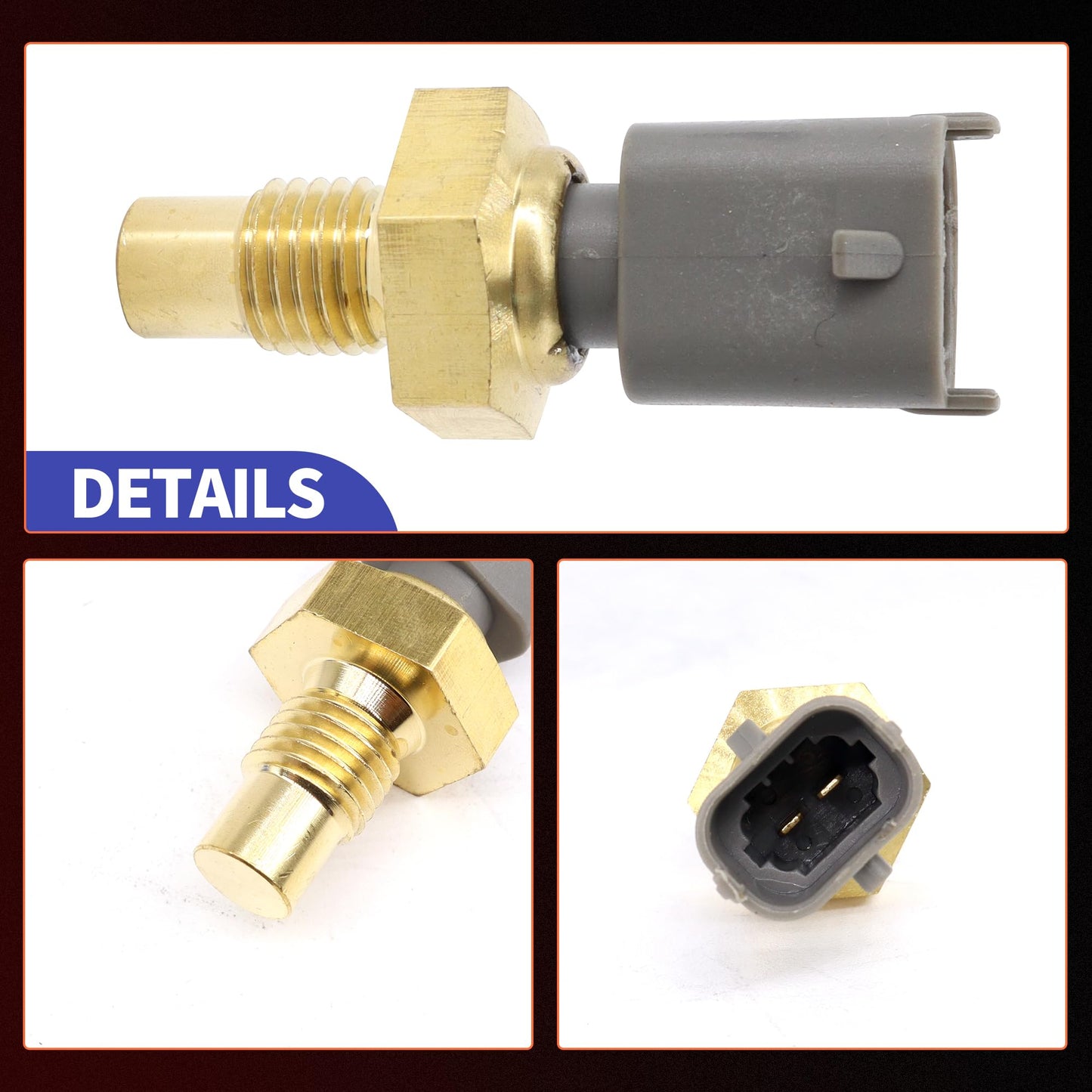 HiSport Engine Coolant Temperature Sensor - Compatible with Ford F-250 F-350 F-450 F-550 Super Duty Excursion E-150 E-250 E-350 Replace 3C3Z10884AA