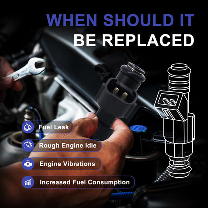 HiSport Fuel Injectors FBY2850 Replacement For Nissan Versa Cube Sentra NV200 2007-2014 Replace 16600-EN200 4PCS