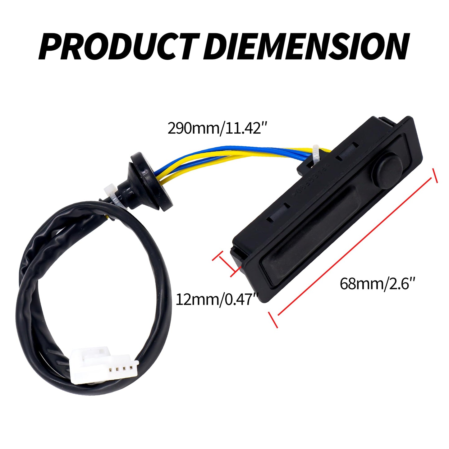 HiSport 25380-1AA0A Tailgate Release Button Trunk Switch - Compatible with Nissan Murano 2008 2009 2010 2011 2012 2013 2014