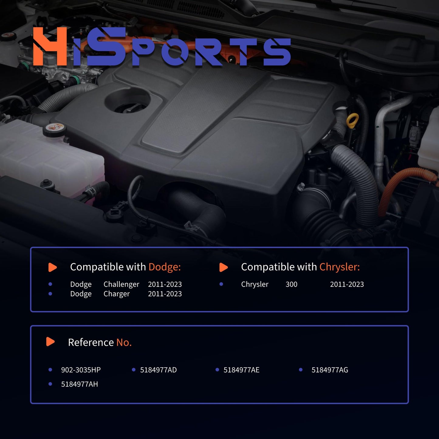 HiSport Thermostat Housing Assembly - Compatible with Chrysler 300 2011-2023 | Dodge Challenger Charger 2011-2023 - Replace 902-3035HP