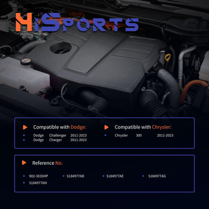 HiSport Thermostat Housing Assembly - Compatible with Chrysler 300 2011-2023 | Dodge Challenger Charger 2011-2023 - Replace 902-3035HP