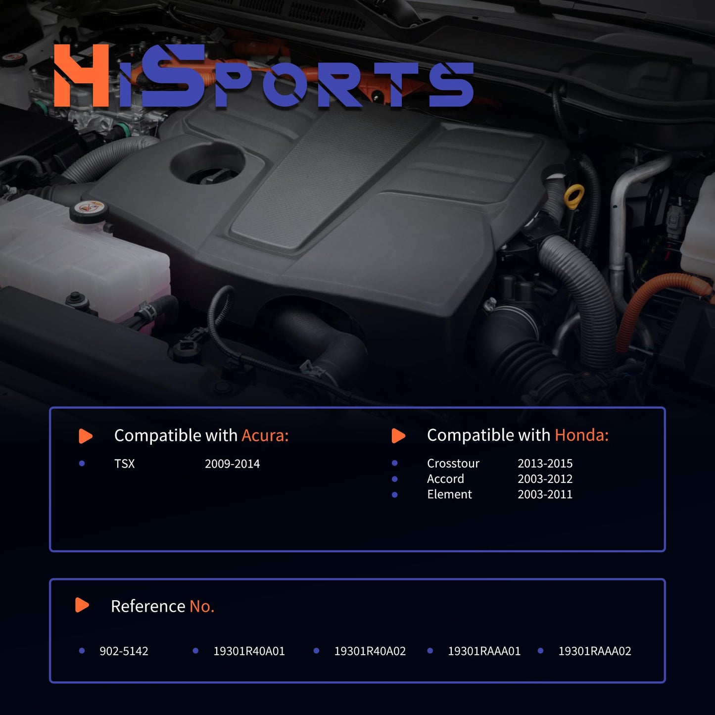 HiSport Engine Coolant Thermostat Housing Assembly - Compatible with Acura TSX 2009-2014 | Honda Crosstour 2013-2015 Accord 2003-2012 Element 2003-2011 - Replace 19301RAAA02