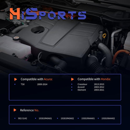 HiSport Engine Coolant Thermostat Housing Assembly - Compatible with Acura TSX 2009-2014 | Honda Crosstour 2013-2015 Accord 2003-2012 Element 2003-2011 - Replace 19301RAAA02