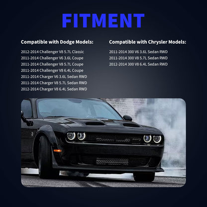 HiSport Front Rear Left Driver and Right Passenger Side ABS Wheel Speed Sensor Set Compatible with Dodge Chrysler 300 Challenger Charger 4PCS