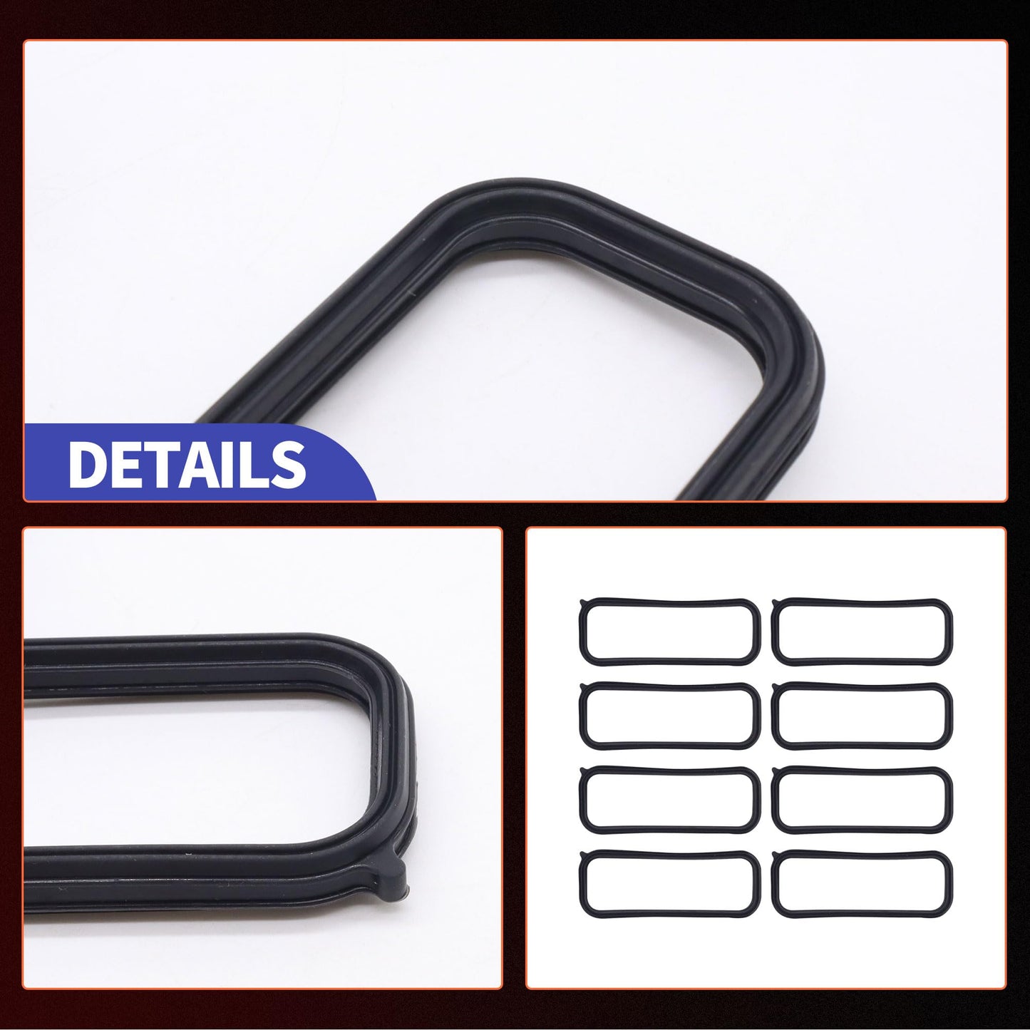 HiSport Fast LSX LS1 LS6 Intake Manifold Seal Orings Gasket Set Compatible with Camaro Corvette LS GTO LM7 LR4 LQ4 L59 LQ9 LM4 L33 Gen III FBody C5 G8 551281 5.7L