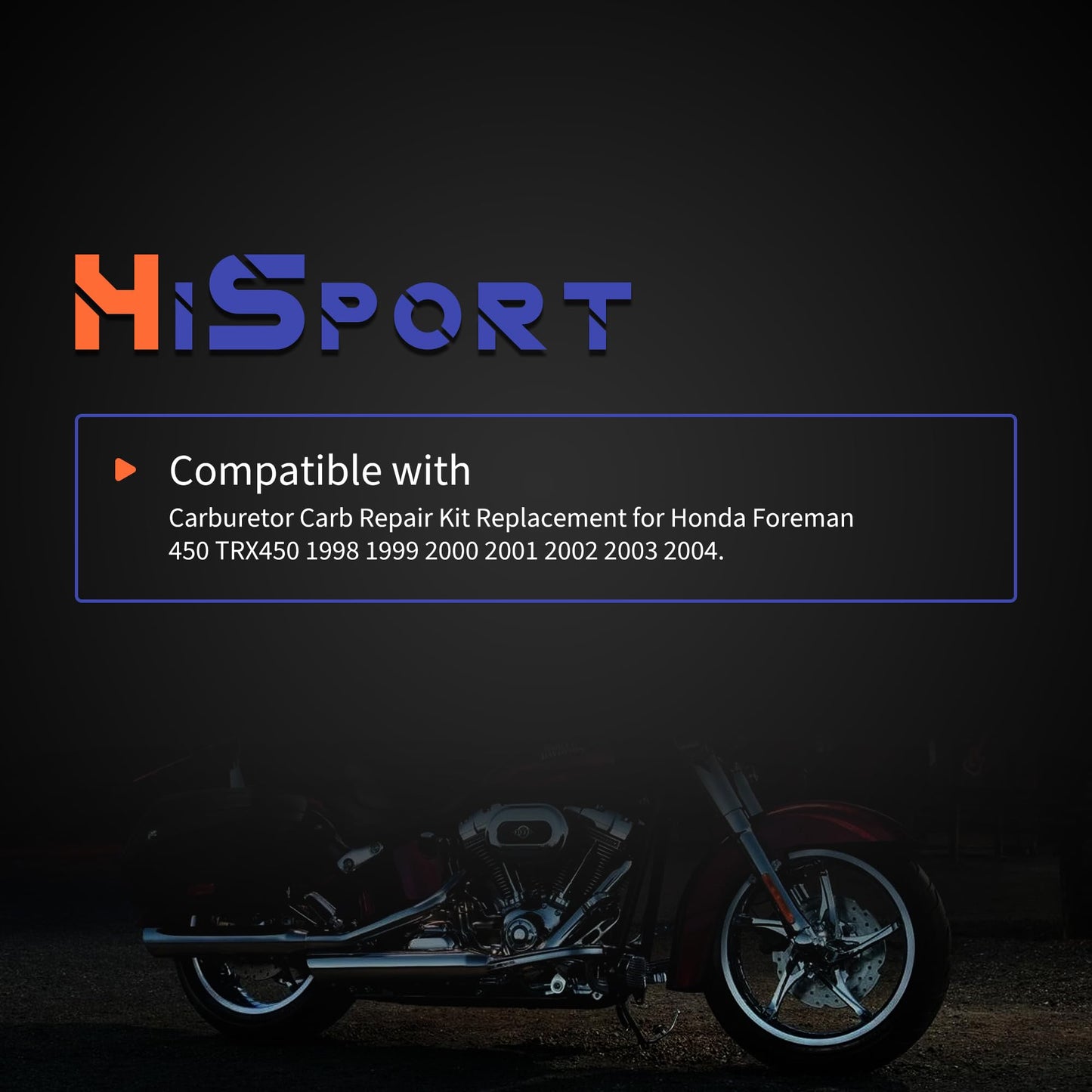 HiSport Carburetor Carb Repair Kit with Choke Plunger Starter Valve and Carb Primer Pump Replacement for Honda Foreman 450 TRX450 1998 1999 2000 2001 2002 2003 2004