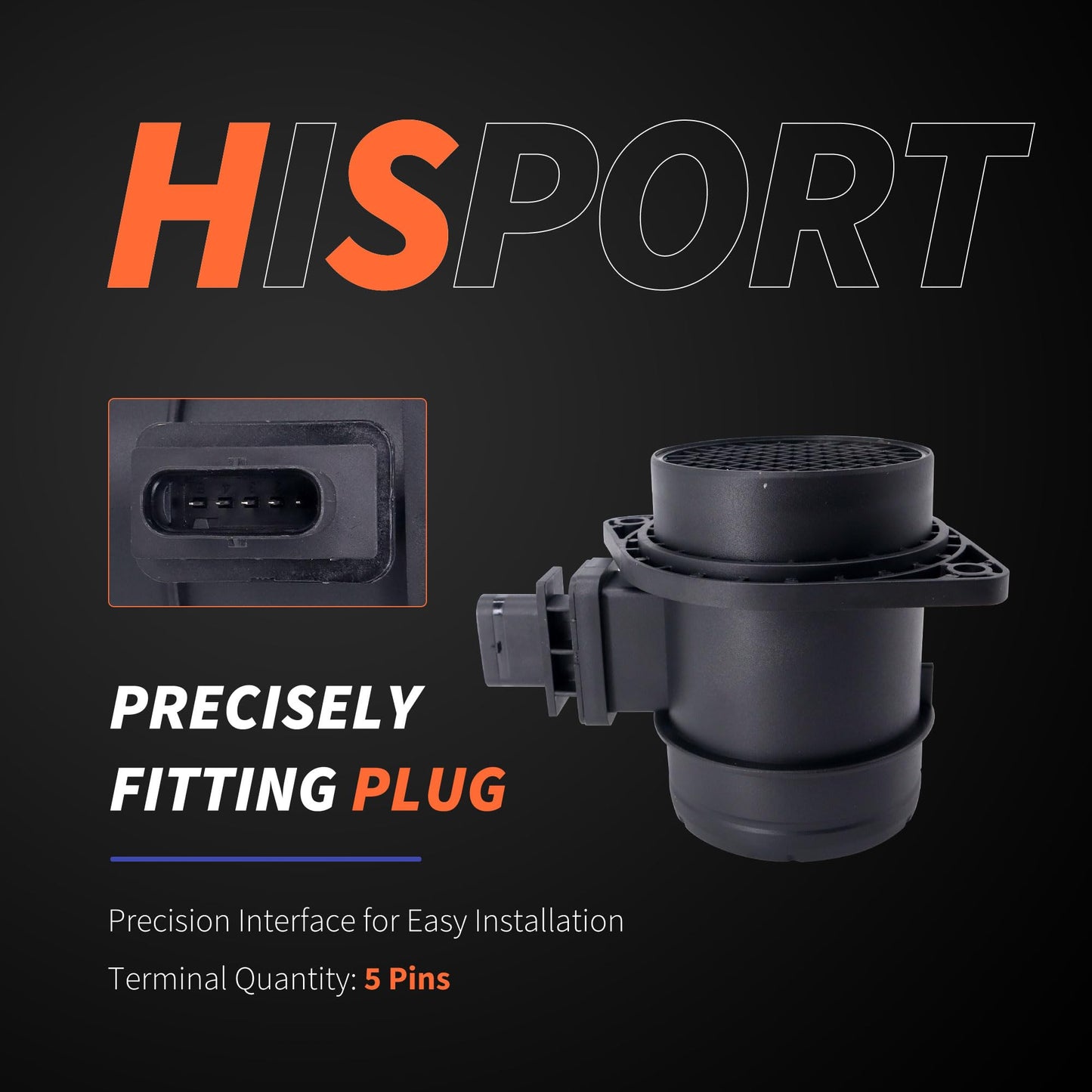 HiSport 0280218205 MAF Mass Air Flow Sensor - Compatible with Mini Cooper 2006-2011 Cooper Countryman 2011 Replaces 13627542418