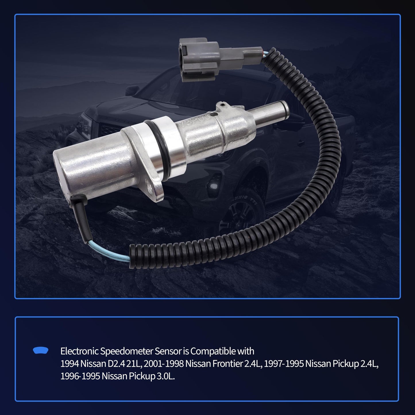 HiSport Vehicle Speed Sensor 2501073P00 - Compatible with Nissan Frontier 2.4L 1998-2001 Pickup 2.4L 1995-1997 Pickup 3L 1995 D21 2.4L 1994 - Replace SC183 SC62 SU4654 0905014