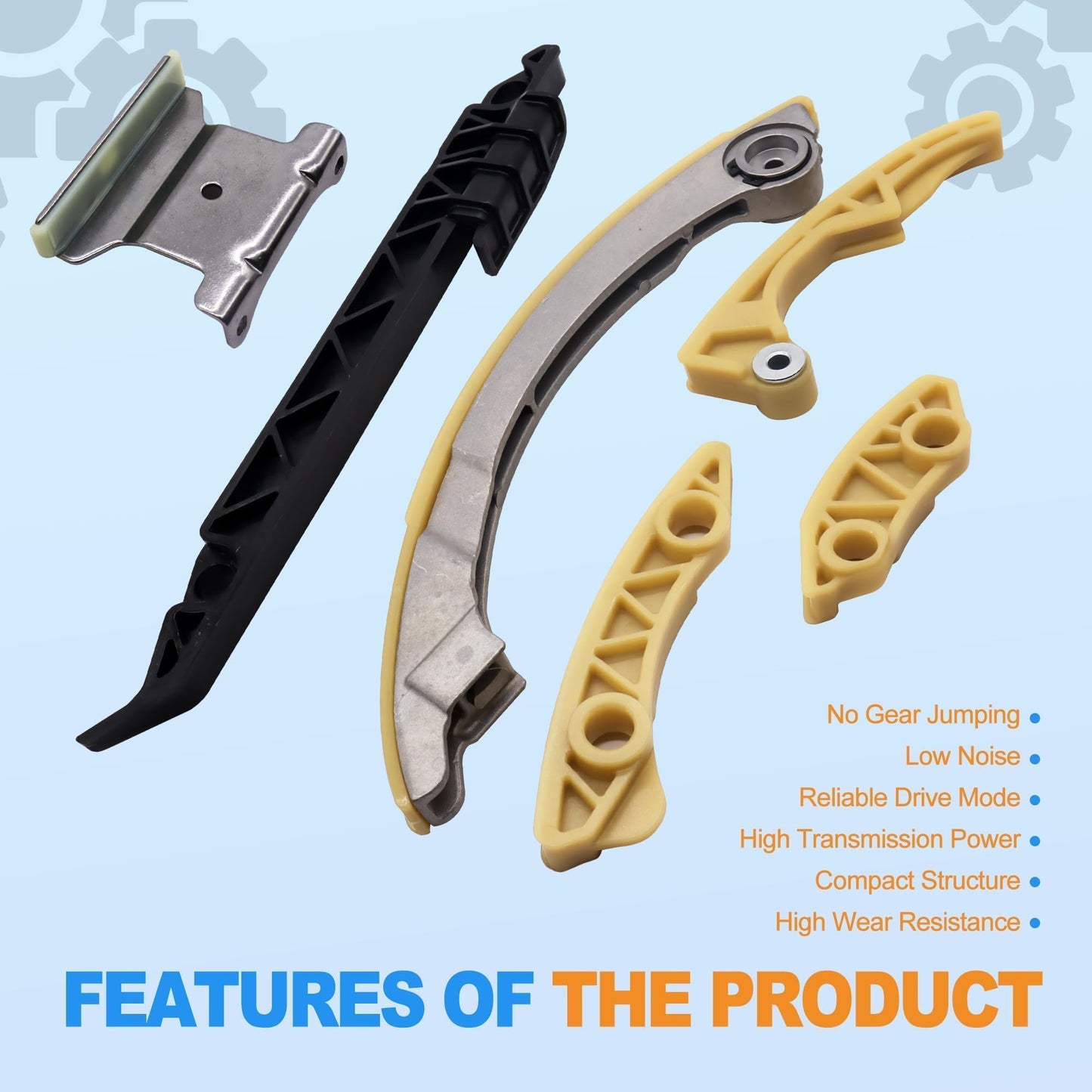 HiSport 9-4201S Timing Chain Component Kit - Compatible with Chevrolet Cavalier Classic Cobalt HHR Malibu, Oldsmobile Alero, Pontiac G5 Grand Am Sunfire, Saturn ION L Sedan L300 LS Sedan LW Wagon VUE