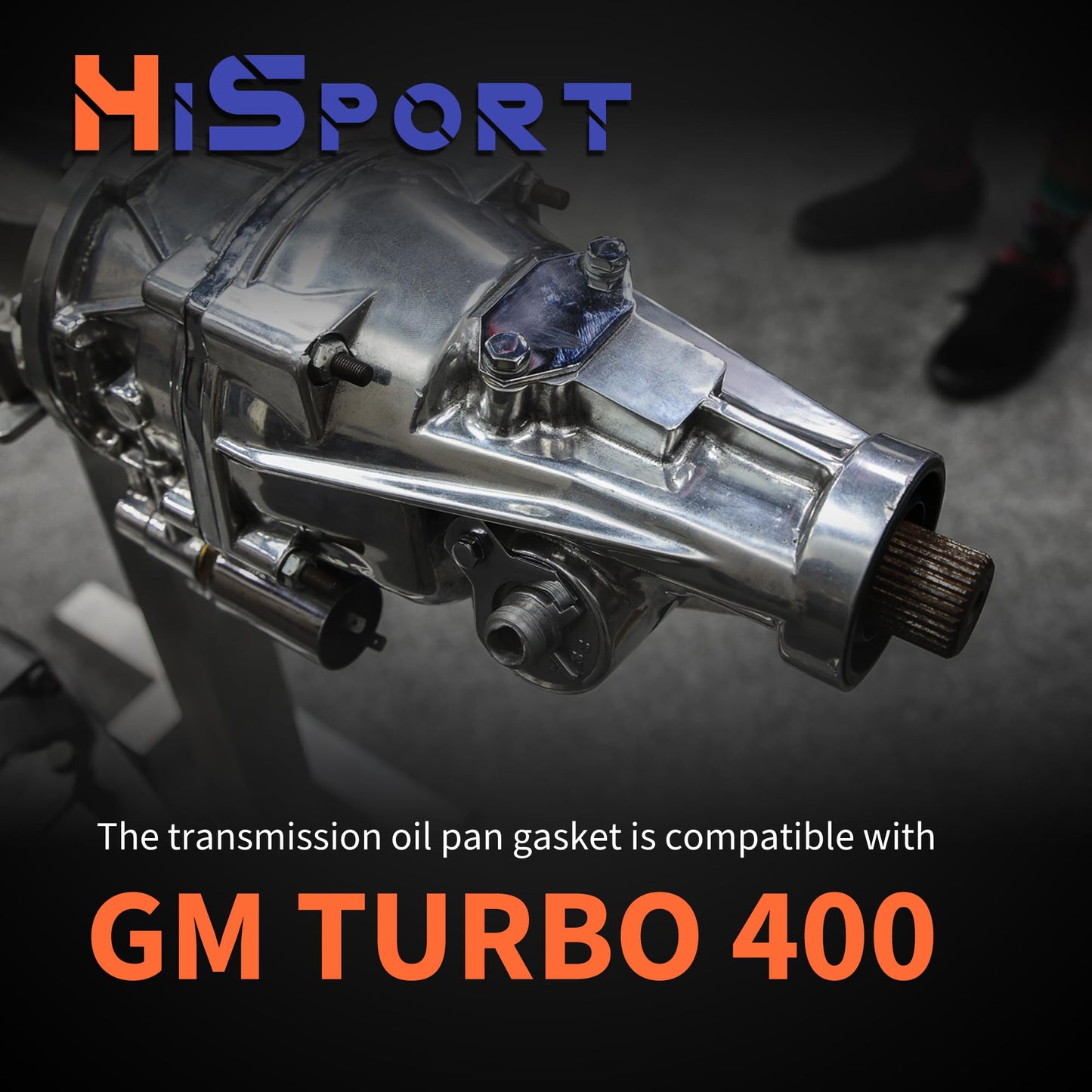 HiSport Transmission Oil Pan Gasket - Compatible with GM Turbo 400, 3/16'' Thick