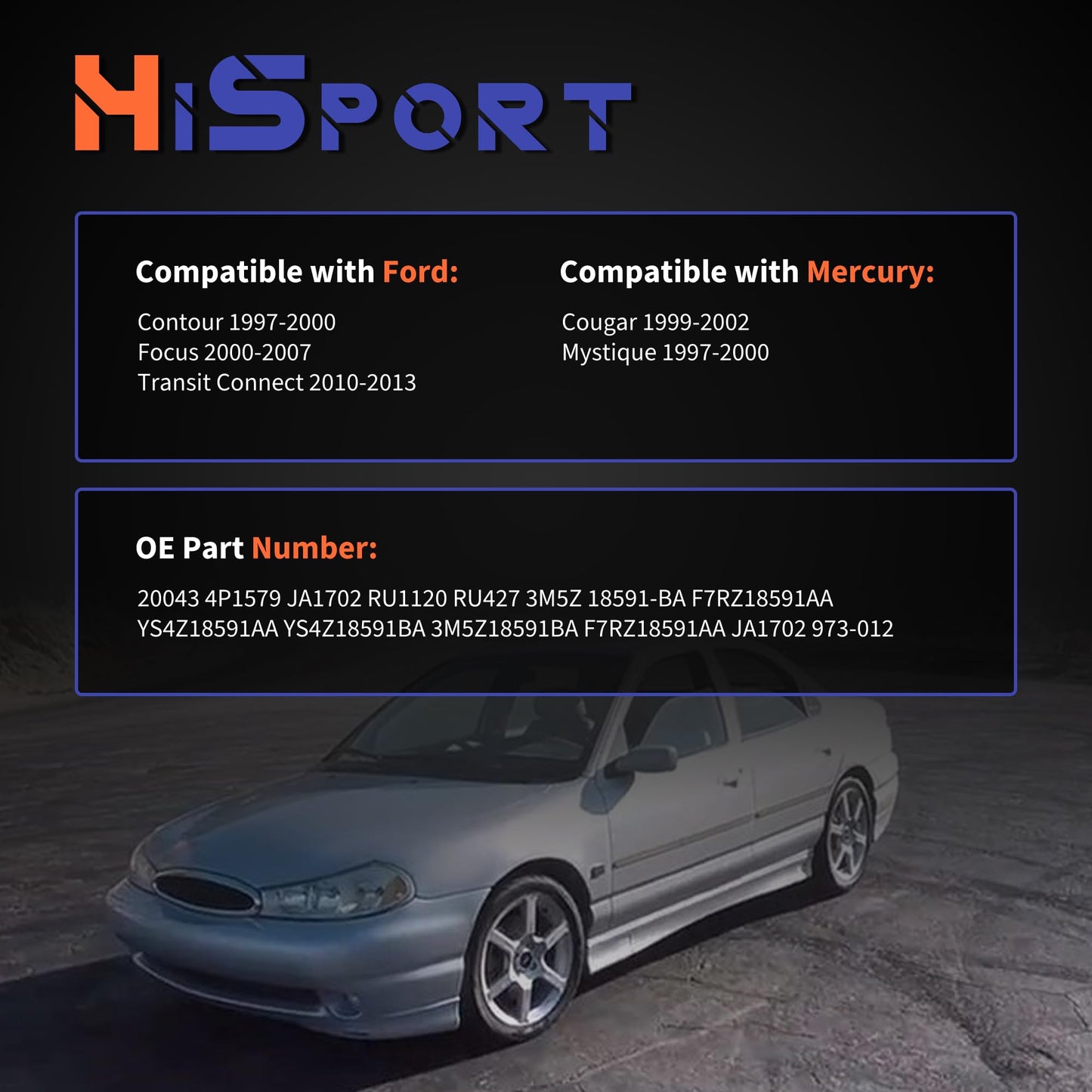 HiSport Blower Motor Resistor Control Module 3M5Z18591BA - Compatible with Ford Contour 1997-2000 Focus 2000-2007 Transit Connect 2010-2013 Mercury Cougar 1999-2002 Mystique 1997-2000