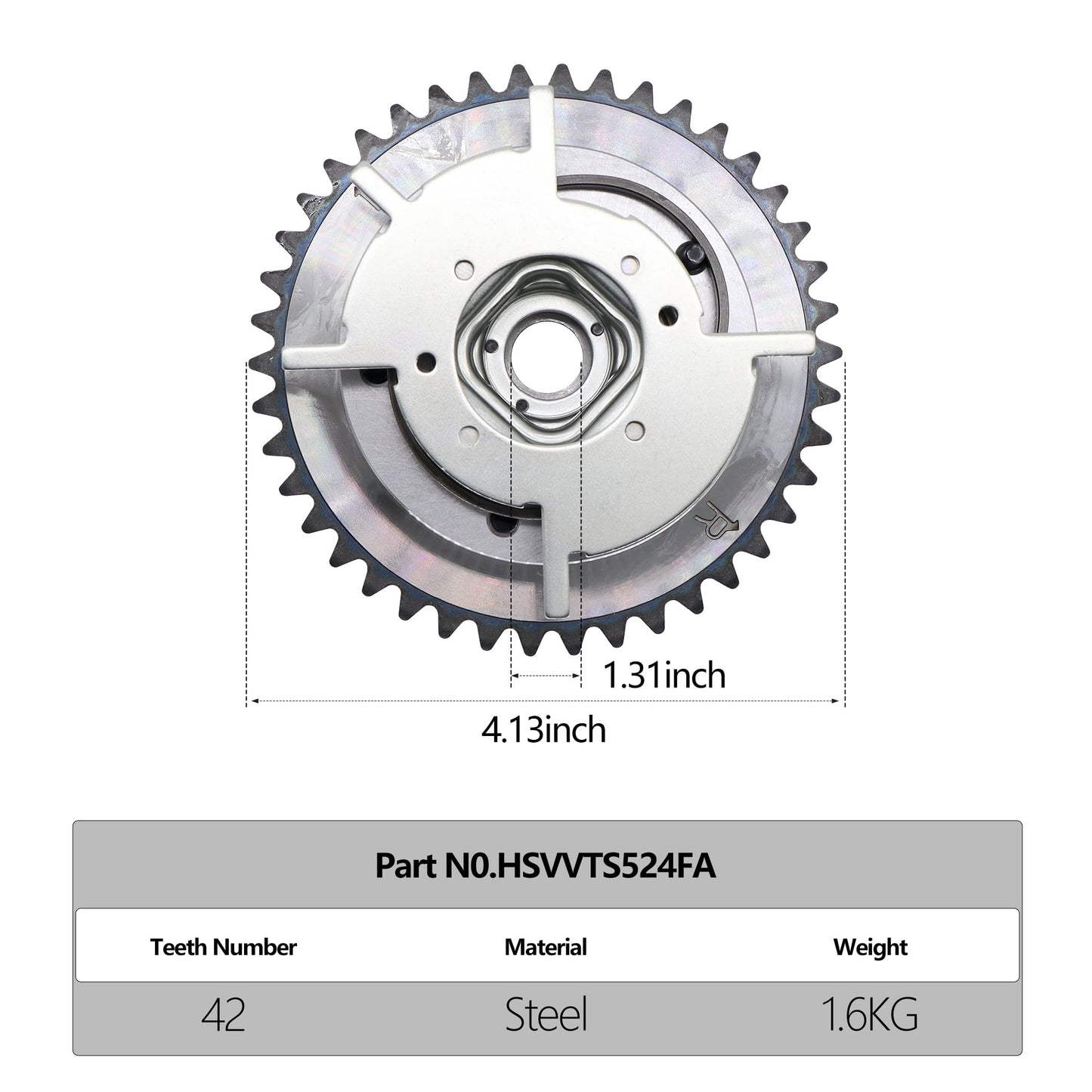 HiSport Variable Valve Timing Sprocket - Engine Timing Part Gear Compatible with Ford Some Models, Replacement for 3R2Z6A257AA 3L3E6C524FA 3L3Z6256DA 3L3Z6256EA 3L3Z6256FA 3R2Z6A257DA