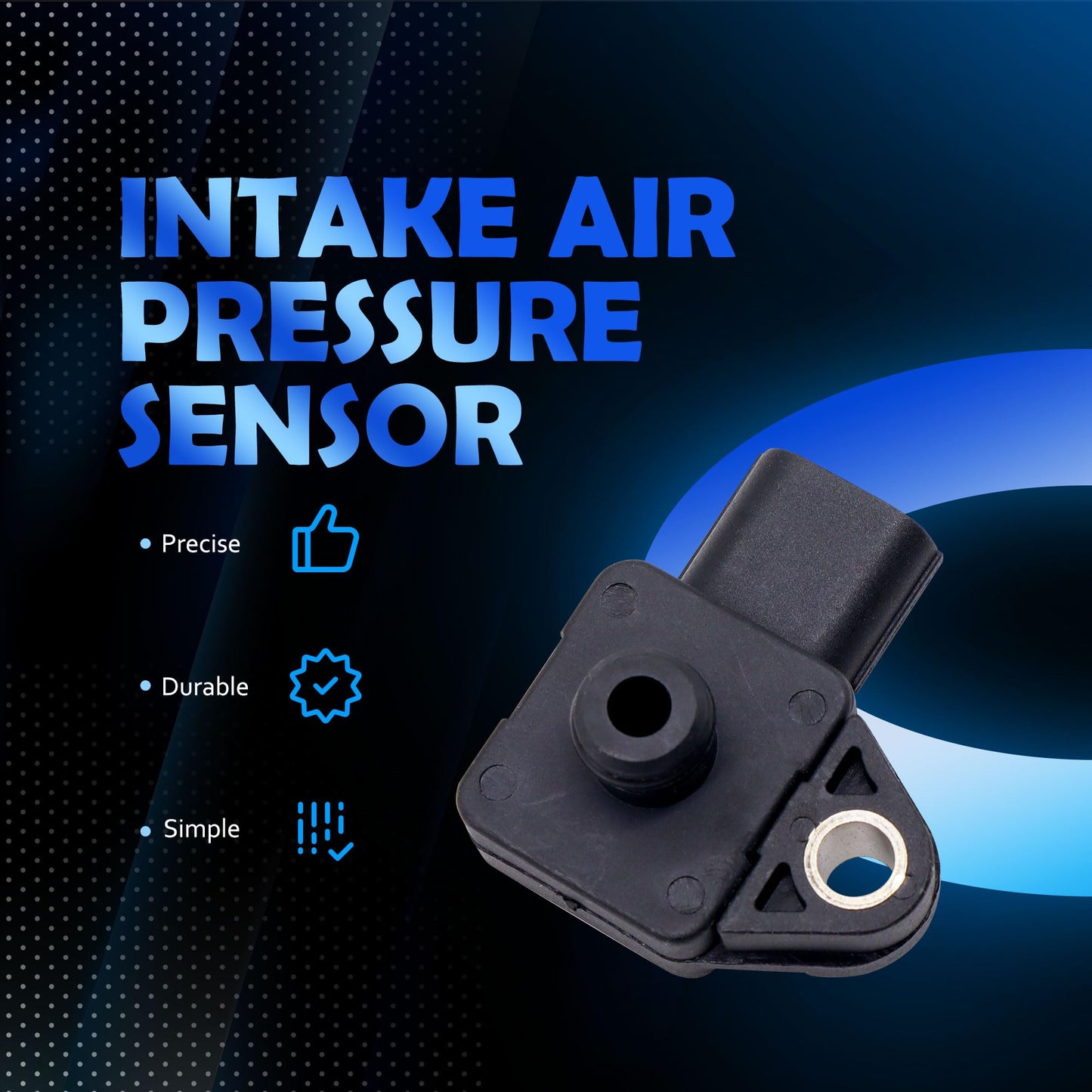 HiSport MAP Manifold Absolute Pressure Sensor - Compatible with Acura Honda Saturn Replaces 37830-PGK-A01 079800-5410 12581972
