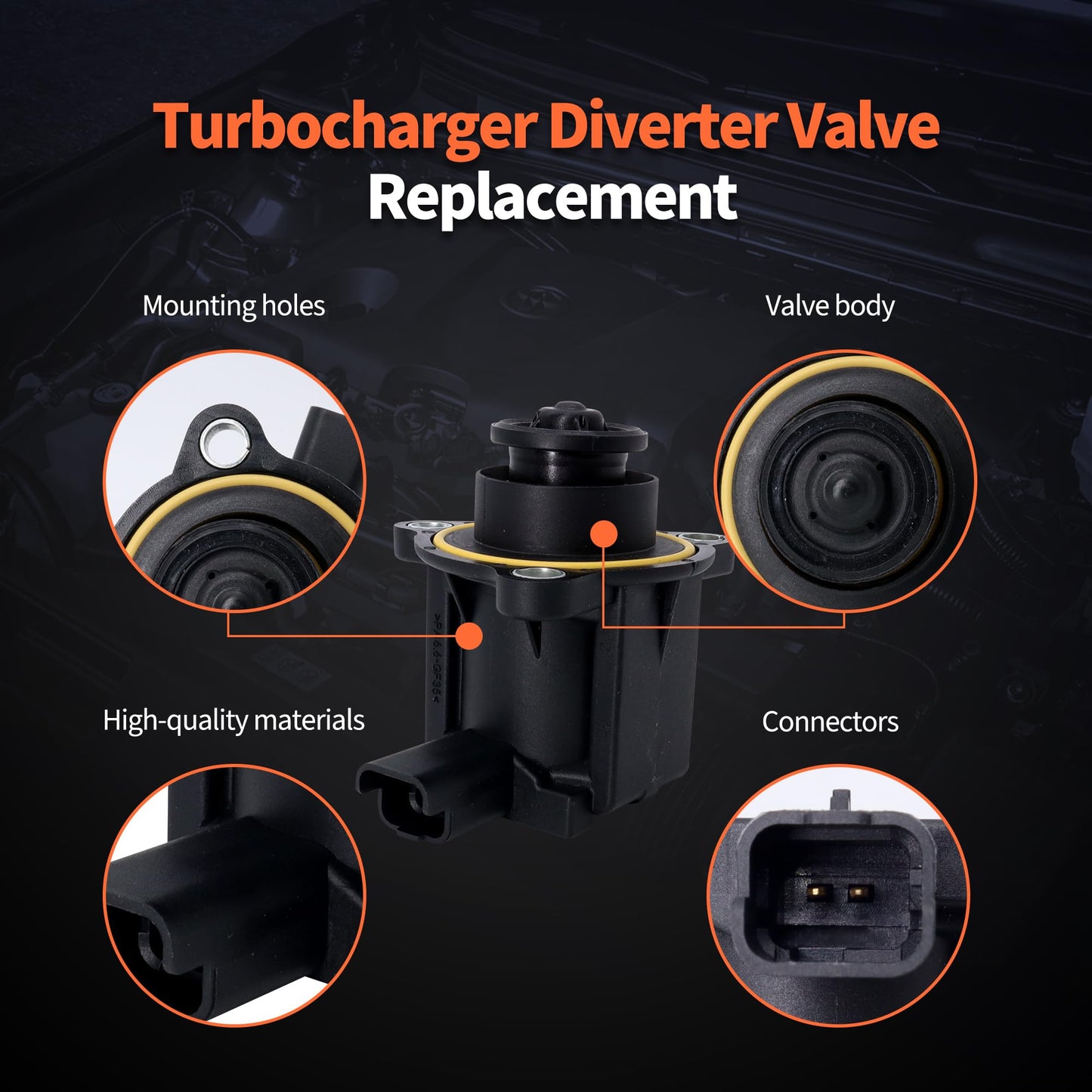 HiSport Turbocharger Diverter Valve - Compatible with Mini 2011-2016 Cooper Countryman 2013-2016 Cooper Paceman 2007-2015 Cooper - Replace 11657593273