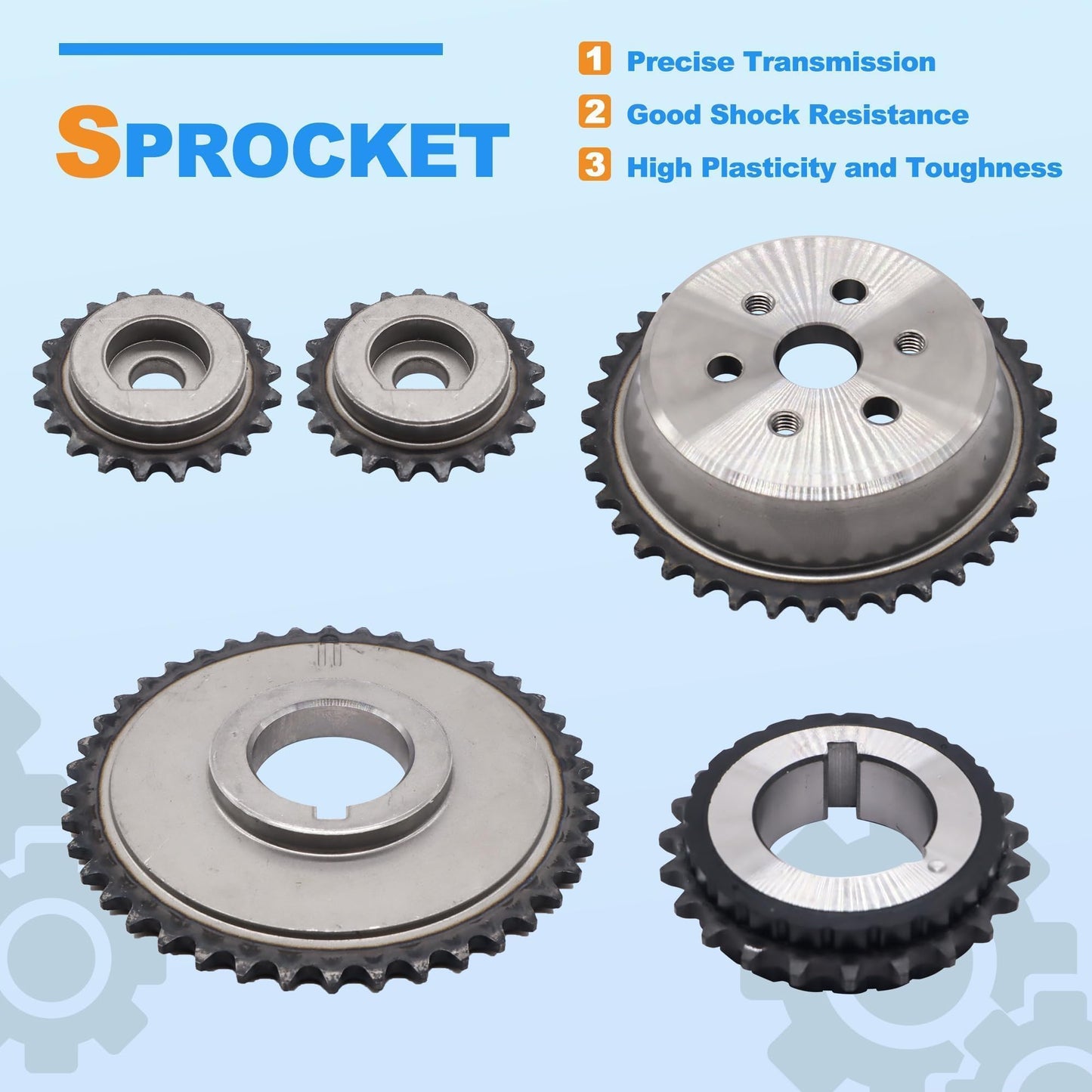 HiSport 9-4201S Timing Chain Component Kit - Compatible with Chevrolet Cavalier Classic Cobalt HHR Malibu, Oldsmobile Alero, Pontiac G5 Grand Am Sunfire, Saturn ION L Sedan L300 LS Sedan LW Wagon VUE