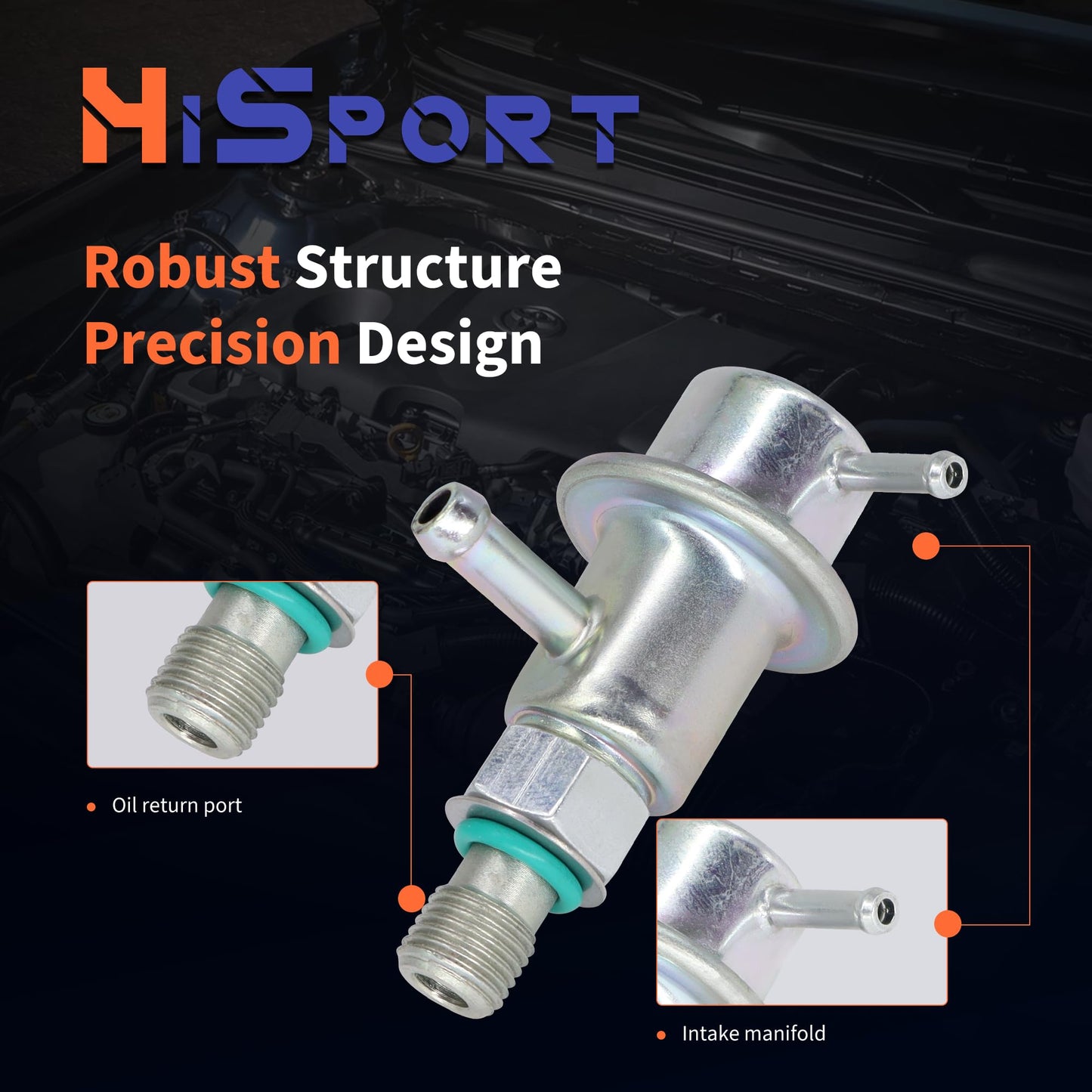 HiSport Fuel Injection Pressure Regulators - Compatible with Toyota 4Runner 1988-1995 Pickup1988-1995 T100 1993-1994 - Replace 23280-65010