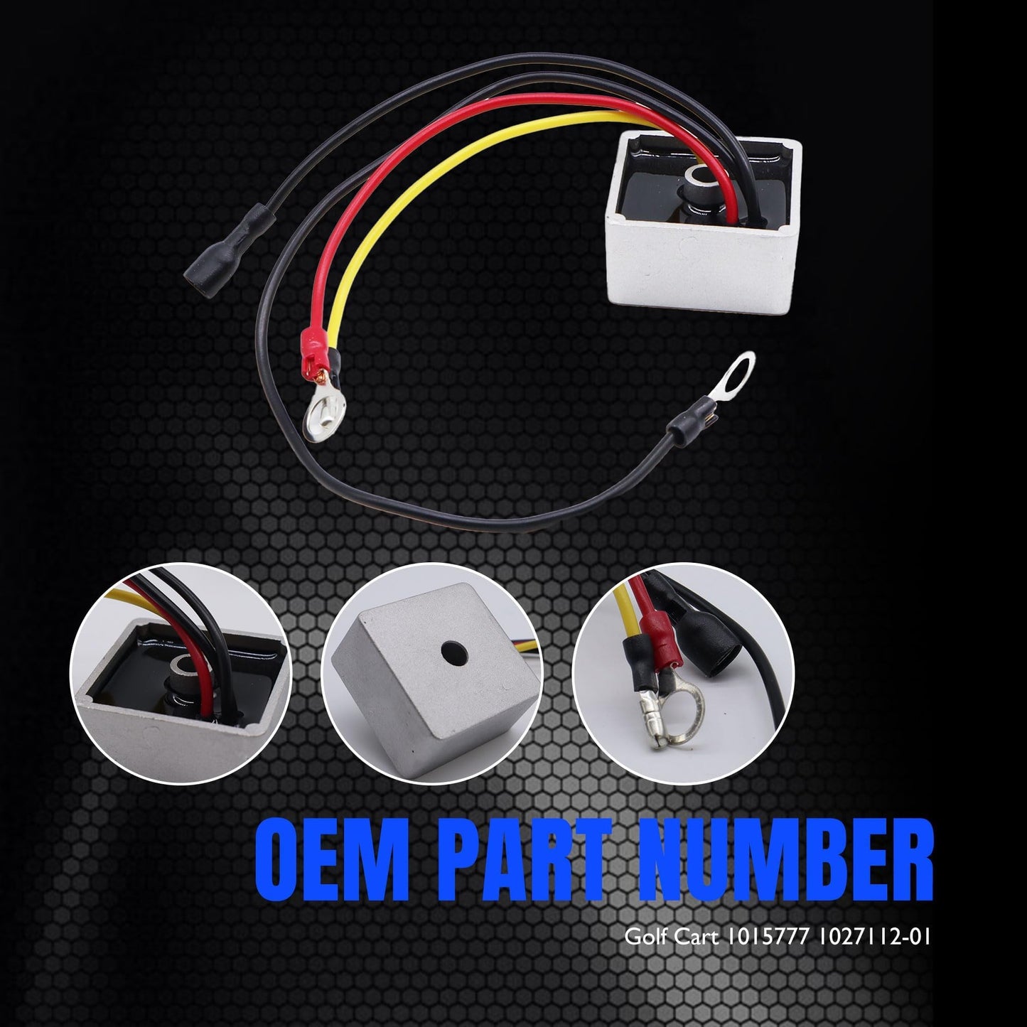 HiSport Voltage Regulator Rectifier - Compatible with Club Car DS & Carryall Golf Cart 1992-2007, Precedent 1996-2007 Replaces 1015777