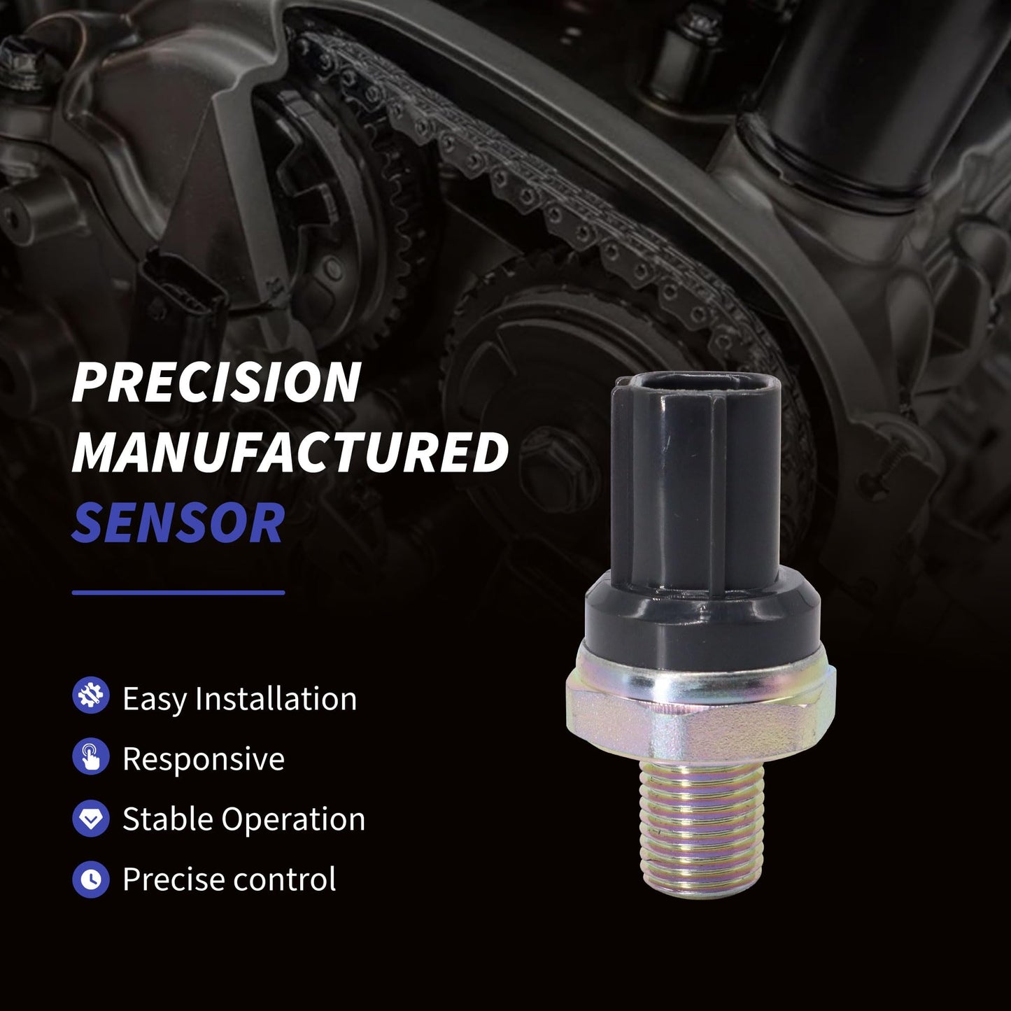 HiSport 30530P8FA01 Knock Detonation Sensor - Compatible with Acura CL MDX RL TL Honda Accord Odyssey Pilot Ridgeline Saturn Vue 1999-2010 3.0L 3.2L 3.5L - Replace 5S2136 KS102 KS102T