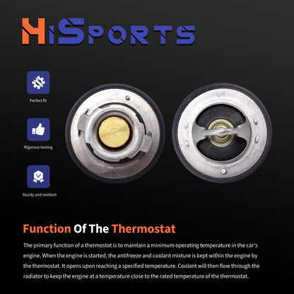 HiSport THF-003 Engine Coolant Thermostat with Gasket - Compatible with Saab 9-2X 2005-2006 | Subaru Forester Legacy Outback Tribeca Impreza B9 Tribeca Baja SVX