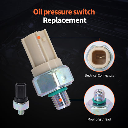 HiSport Transmission Pressure Switches 28600-RKE-004 28600-RAY-003 Compatible with Acura Honda MDX RL Odyssey Pilot Ridgeline 3.5L Automatic Transmission 2ND - 3RD Gear Oil Pressure Sensor Switch 2PCS