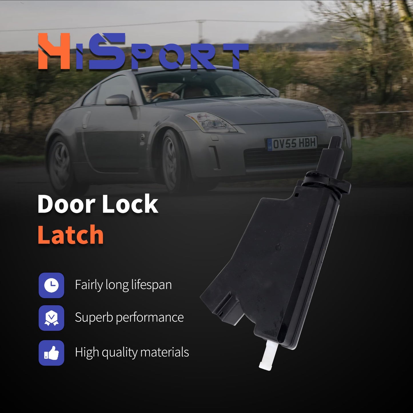 HiSport Fuel Lid Door Lock Latch Actuator 78850CD06B - Compatible with Nissan 350Z 2003 2004 2005 2006 2007 2008 2009