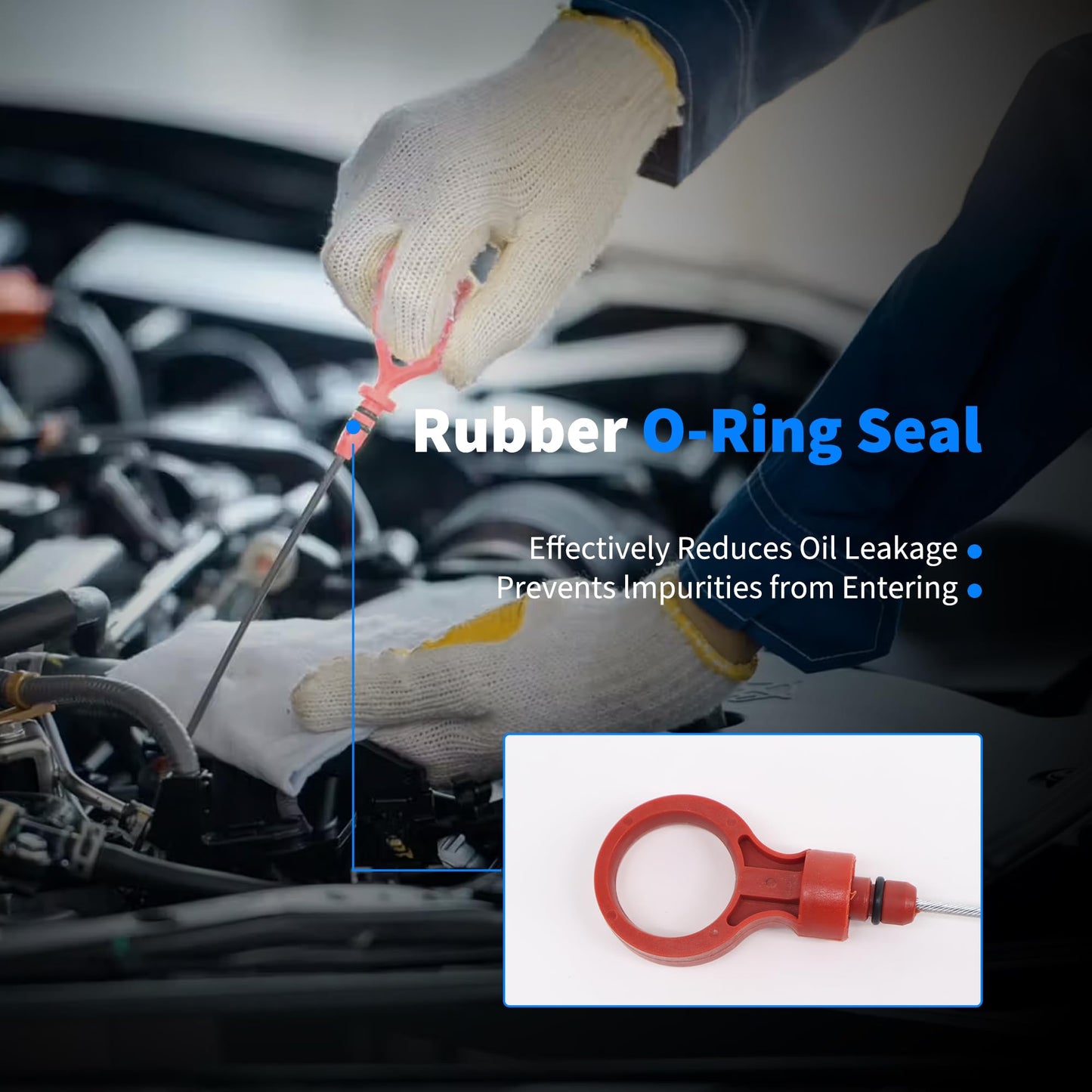 HiSport Transmission Fluid Dipstick - Compatible with Chrysler Jeep Dodge Dip Stick for Checking Oil Tester Tool Replacement 917327