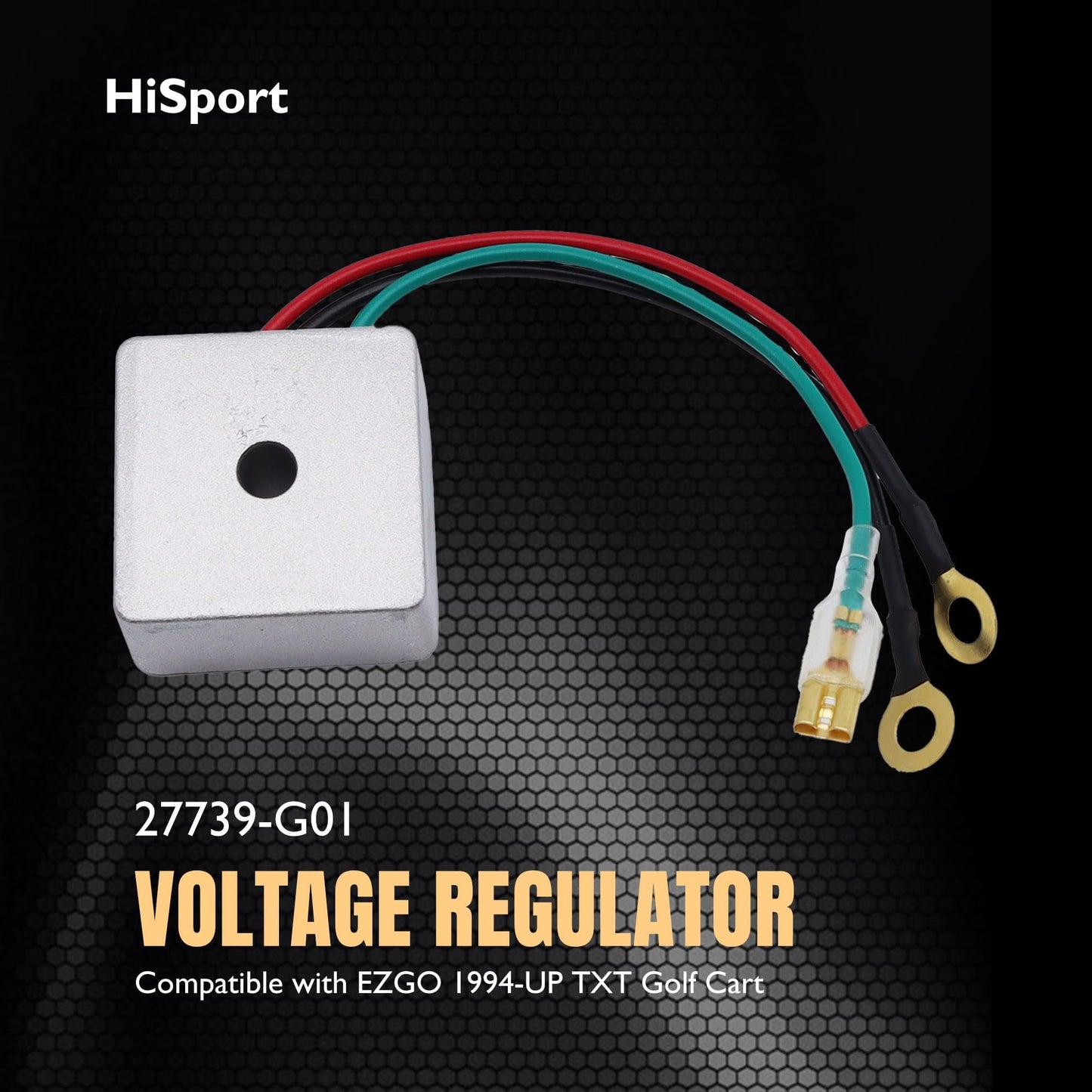 HiSport 435-203 Voltage Regulator Compatible with EZ Go Express L4, Express L6, Express S4, Express S6, RXV Electric 2014, RXV Gas, TXT Electric, TXT Gas, Terrain 250 1000 1500