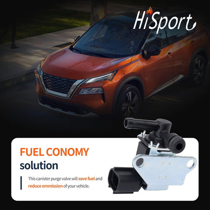 HiSport Vapor Canister Purge Solenoid Valve 14930-EN20A - Compatible with Nissan NV200 2.0L 2013-2016 Cube 1.8L 2009-2014 Sentra 2.0L 2007-2012 Versa 1.6L 2009-2012 & 1.8L 2007-2012