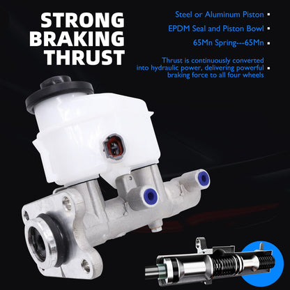 HiSport 4720104030 Brake Master Cylinder with Reservoir and Cap Compatible with Toyota Tacoma 1995 1996 1997 1998 1999 2000 Replace M390285
