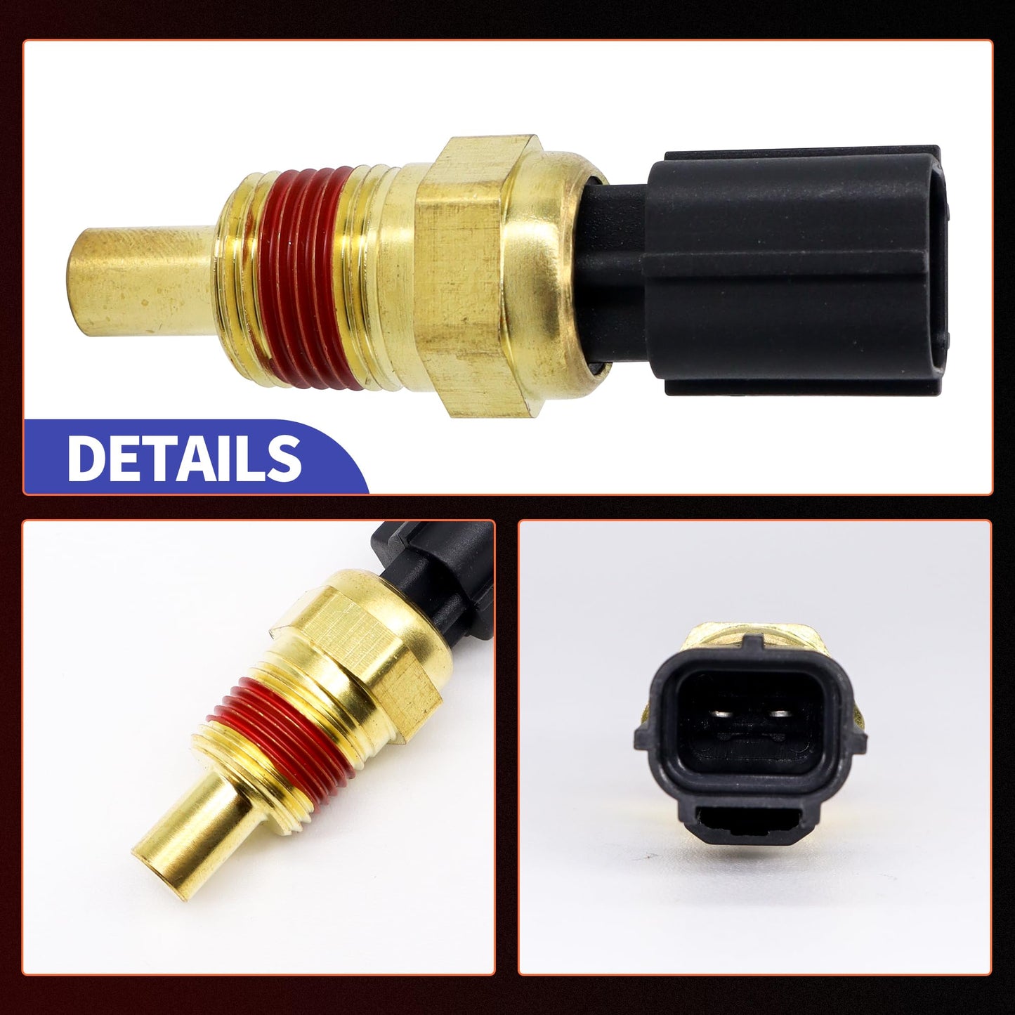 HiSport Engine Coolant Temperature Sensor - Compatible with Buick Allure Chevrolet Silverado GMC Pontiac Replace 56027873